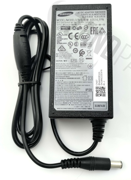 Samsung AC Adapter (DC VSS(A); A3514 FPN, 14V, 2.5A, 100-240V, 50)